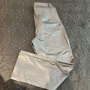 Women metallic commando pants